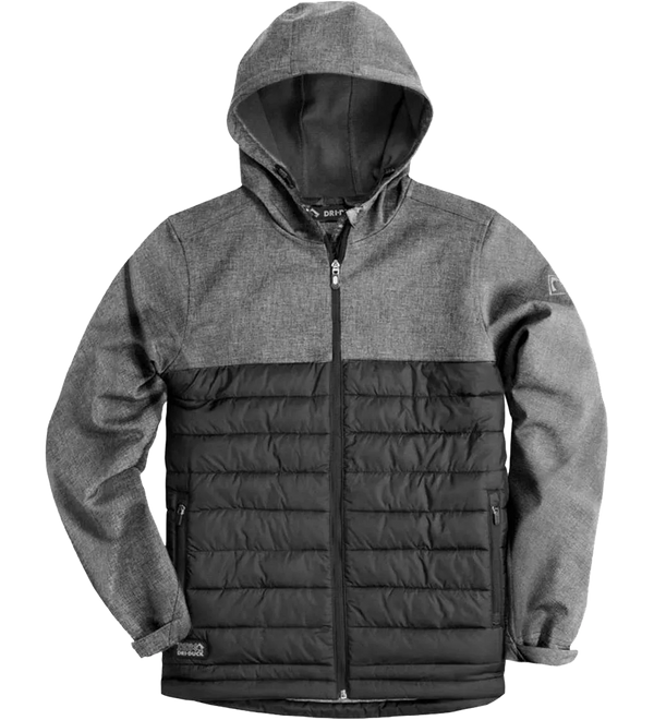 Dri-Duck-Vista-Soft-Shell-Puffer-Jacket-Black-Heathered-Front.webp