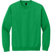 Gildan Heavy Blend Crewneck Sweatshirt in Irish Green with long sleeves for custom logo printing or embroidery