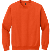 Gildan Heavy Blend Crewneck Sweatshirt in Orange with long sleeves for custom logo printing or embroidery
