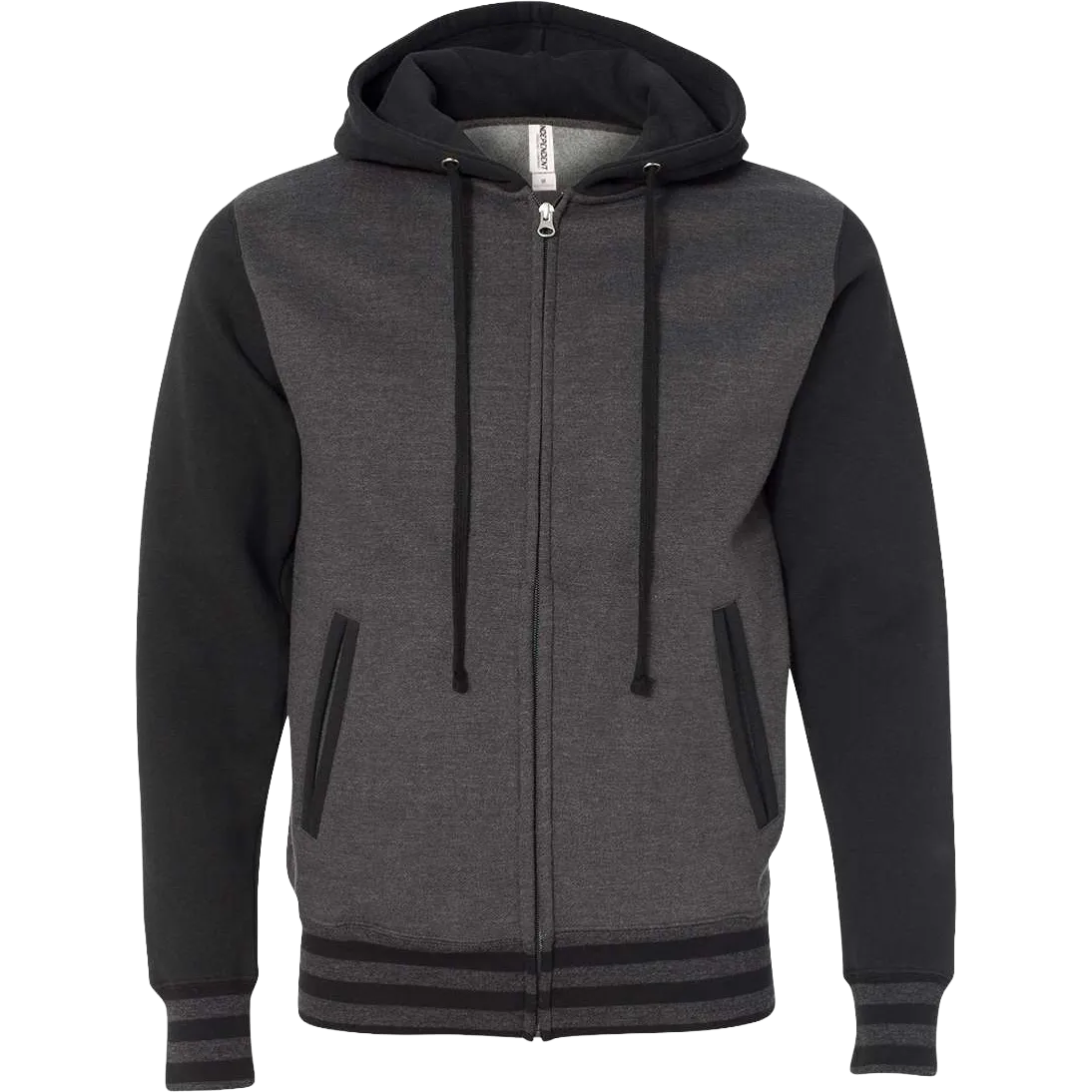 Independent Trading Co Heavyweight Varsity Full-Zip Hooded Sweatshirt