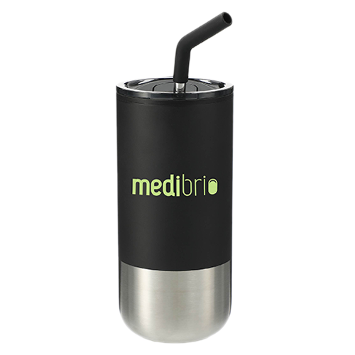 Lagom Insulated 16oz Stainless Steel Tumbler with Straw ﻿﻿﻿