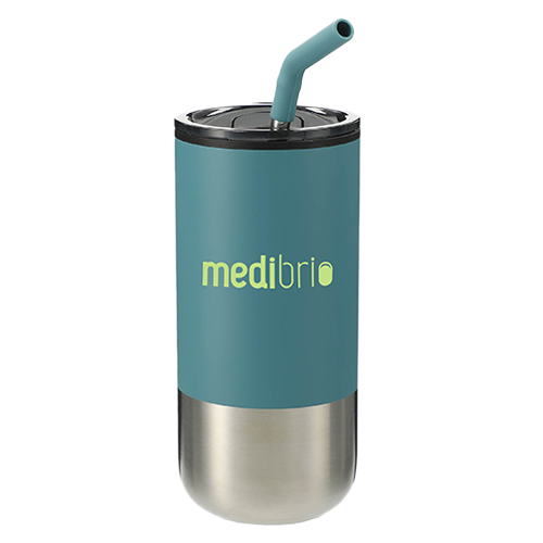 Lagom Insulated 16oz Stainless Steel Tumbler with Straw ﻿﻿﻿