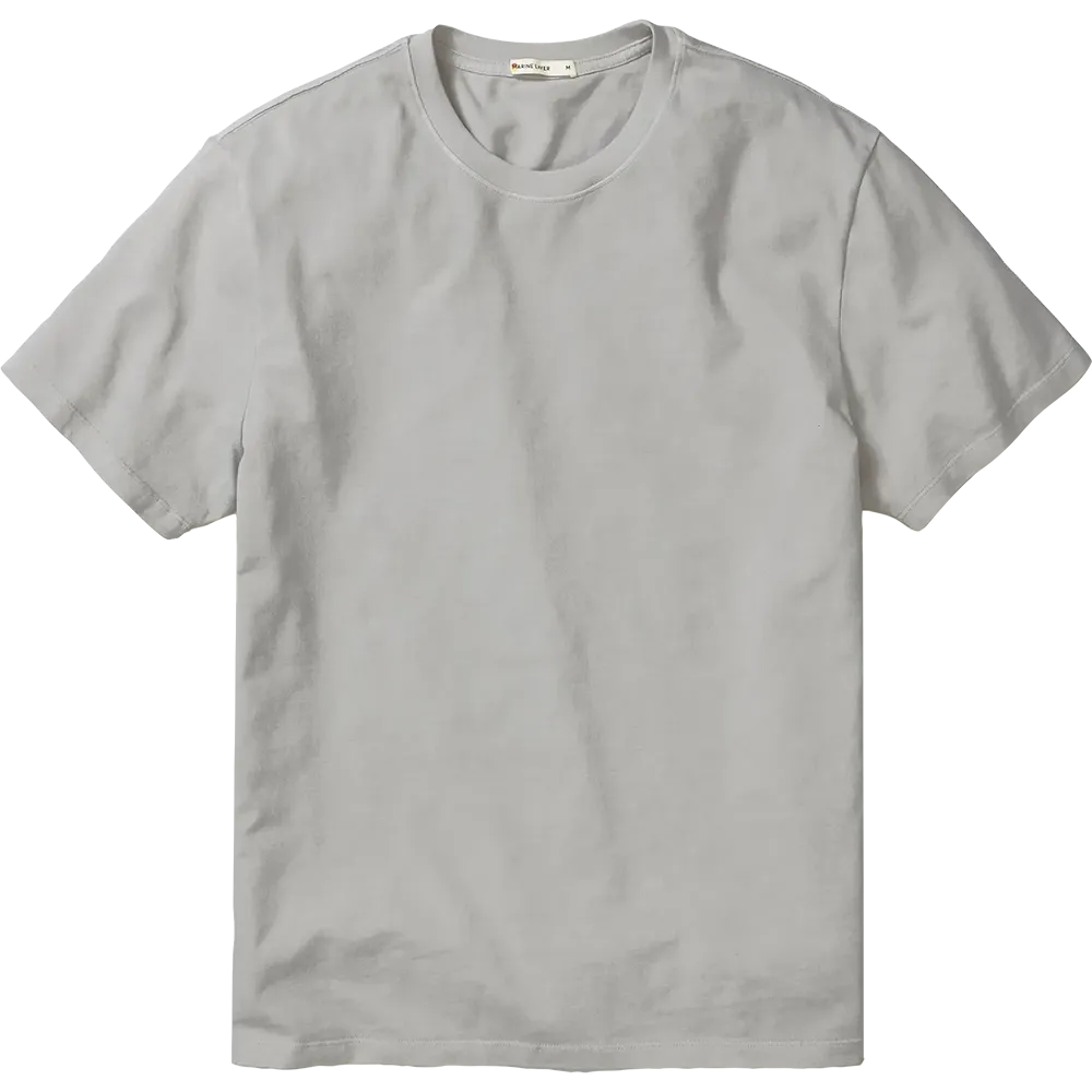 Heather Gray Marine Layer Cloud 9 Sueded Jersey T-Shirt featuring premium sueded jersey fabric, short sleeves, and a classic crewneck for all-day comfort