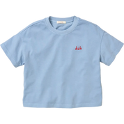 Marine Layer Luxe Sueded Tee in Coastal Blue with premium sueded fabric and relaxed fit for custom embroidery or branded apparel