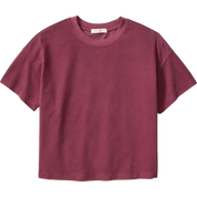 Marine Layer Luxe Sueded Tee in Fig with premium sueded fabric and relaxed fit for custom embroidery or branded apparel
