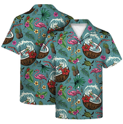 135gsm Sublimated Hawaiian Cuban Collar Camp Shirt