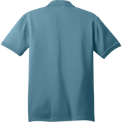 Blue polo shirt on a white background