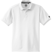 White polo shirt with Ogio logo on a white background
