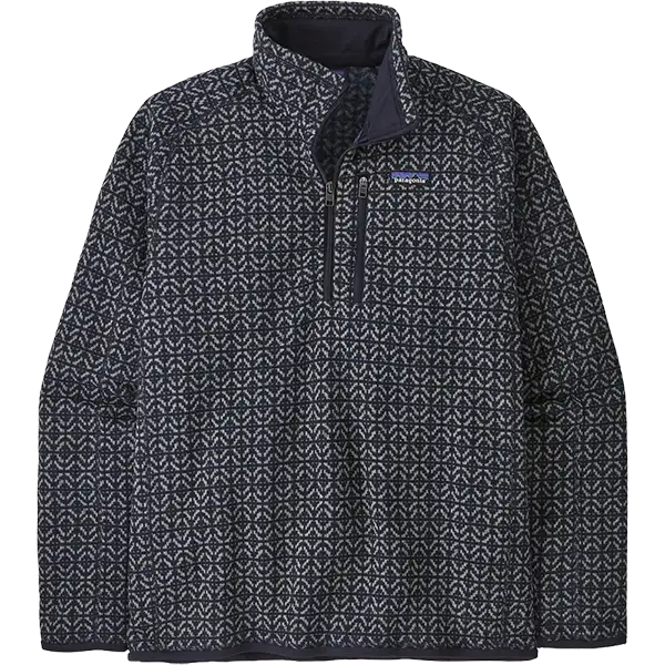 Patagonia Better Sweater quarter-zip fleece pullover in Sunken Blue pattern