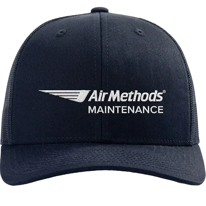 Navy Trucker Cap with Air Methods Maintenance Logo