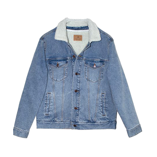 Threadfast Apparel Sherpa-Lined Denim Jacket