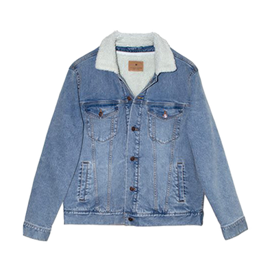 Threadfast Apparel Sherpa-Lined Denim Jacket