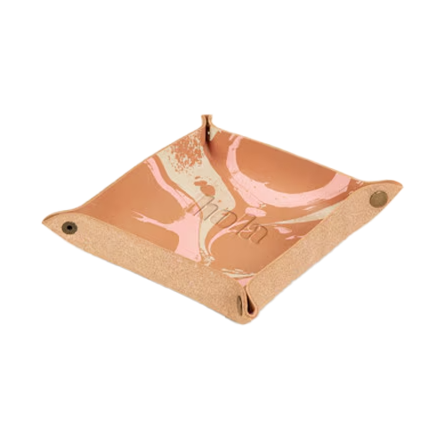 Valet Tray  Marbled Leather
