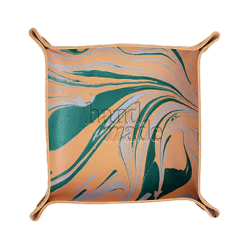 Valet Tray  Marbled Leather