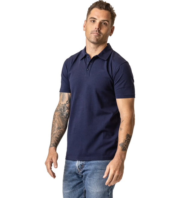 Vottera-Organic-Cotton-Polo-Navy-Model-Front.webp