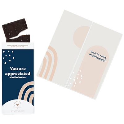 YOU ARE APPRECIATED Chocolate Filled Card