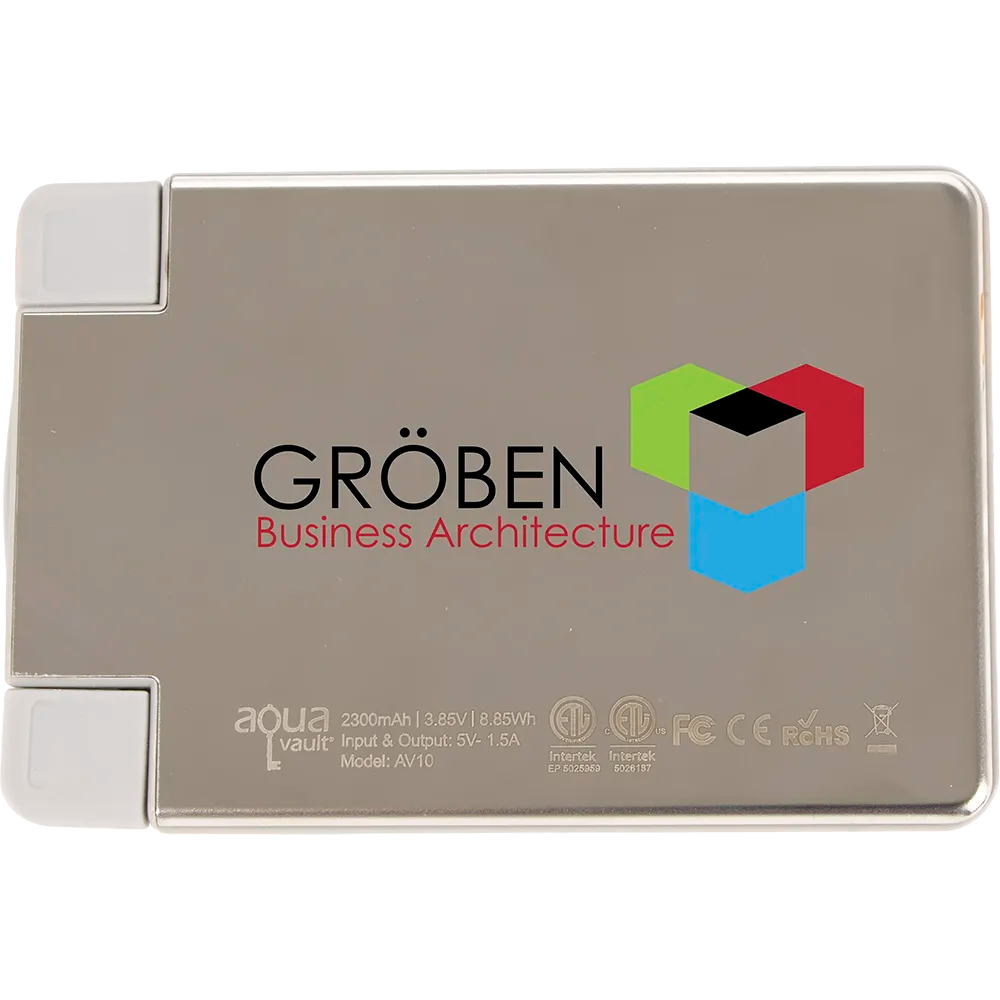 AquaVault® ChargeCard Power Bank 2,300 mAh