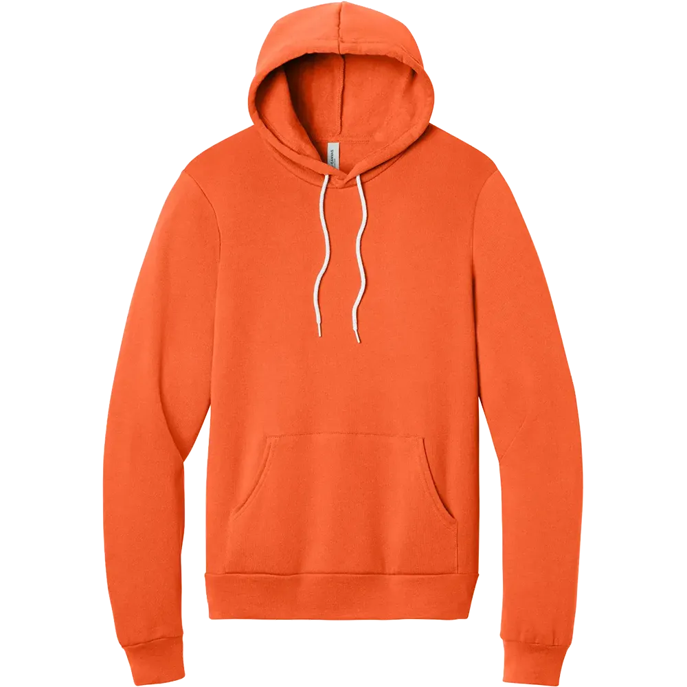 BELLA+CANVAS Sponge Fleece Pullover Hoodie in Orange for custom branded apparel and corporate promotional merchandise