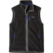 Patagonia Retro Pile Fleece Vest in Black Forge Grey with full-zip design and zippered pockets