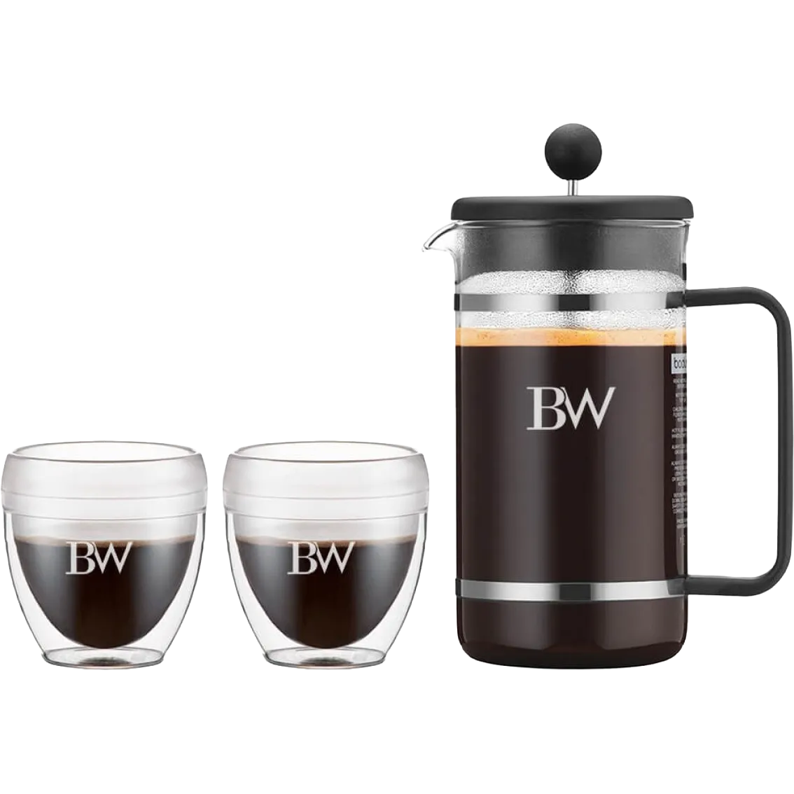 Bodum Bistro Set French Press 34oz & 2 pcs Pavina 8oz