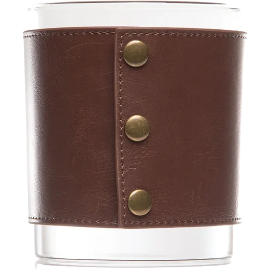 Leather Wrapped Del Mar DOF Whiskey Glasses - Box Set