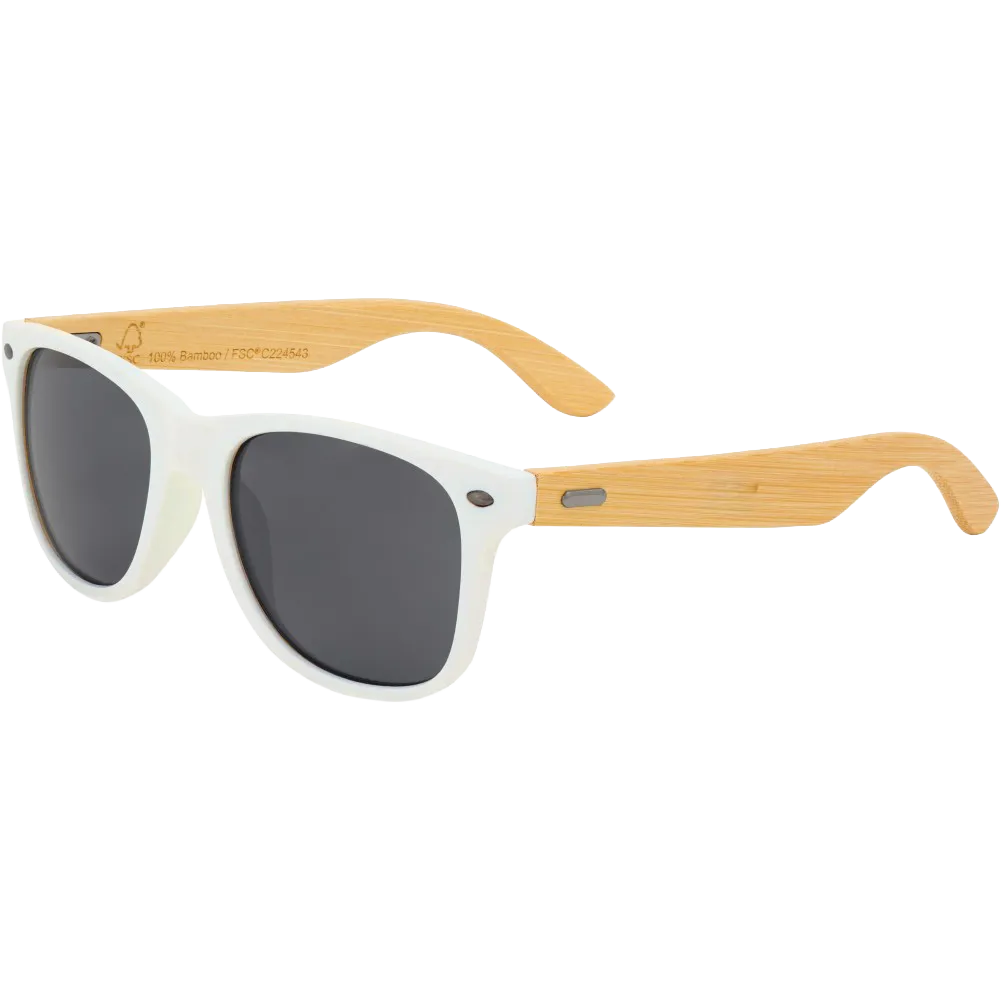 CapeShades Recycled Bamboo Sunglasses White Frame