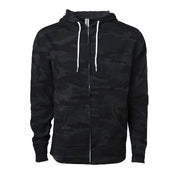 Independent Trading Co. Lightweight Fitted Zip Hooded Sweatshirt