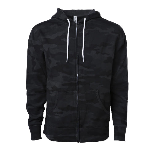 Independent Trading Co. Lightweight Fitted Zip Hooded Sweatshirt