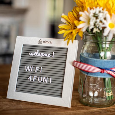 Cipher Wood Frame with Plastic Letter Board