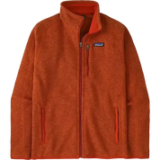 Patagonia Better Sweater Fleece Jacket in Coral Orange with full-zip design and zippered pockets
