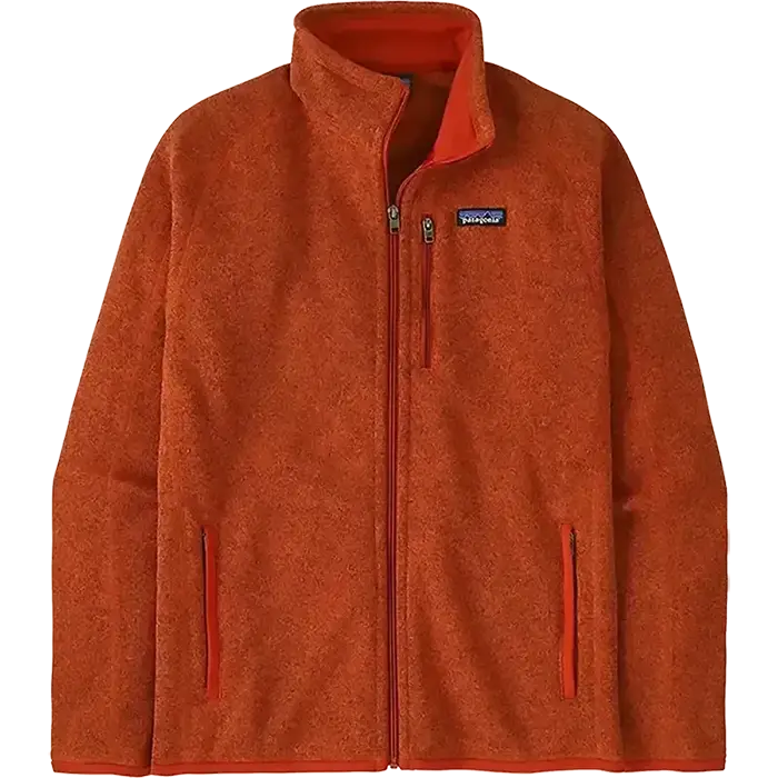 Patagonia Better Sweater Fleece Jacket in Coral Orange with full-zip design and zippered pockets