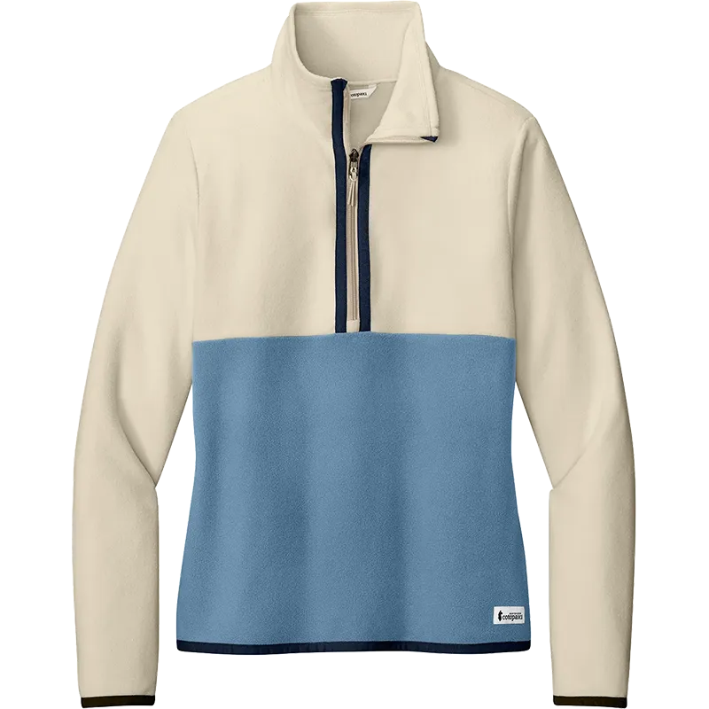 2-Zip Fleece in Cream and Fjord for custom branded fleece pullovers