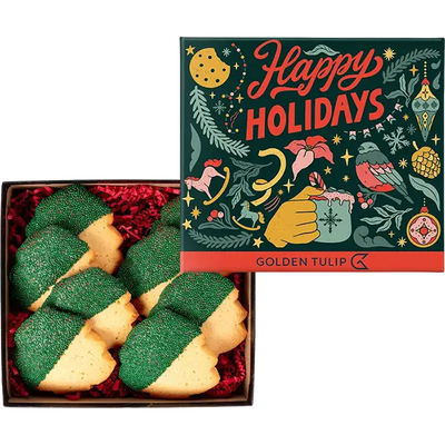 Decadent Christmas Tree Cookies in Gift Box