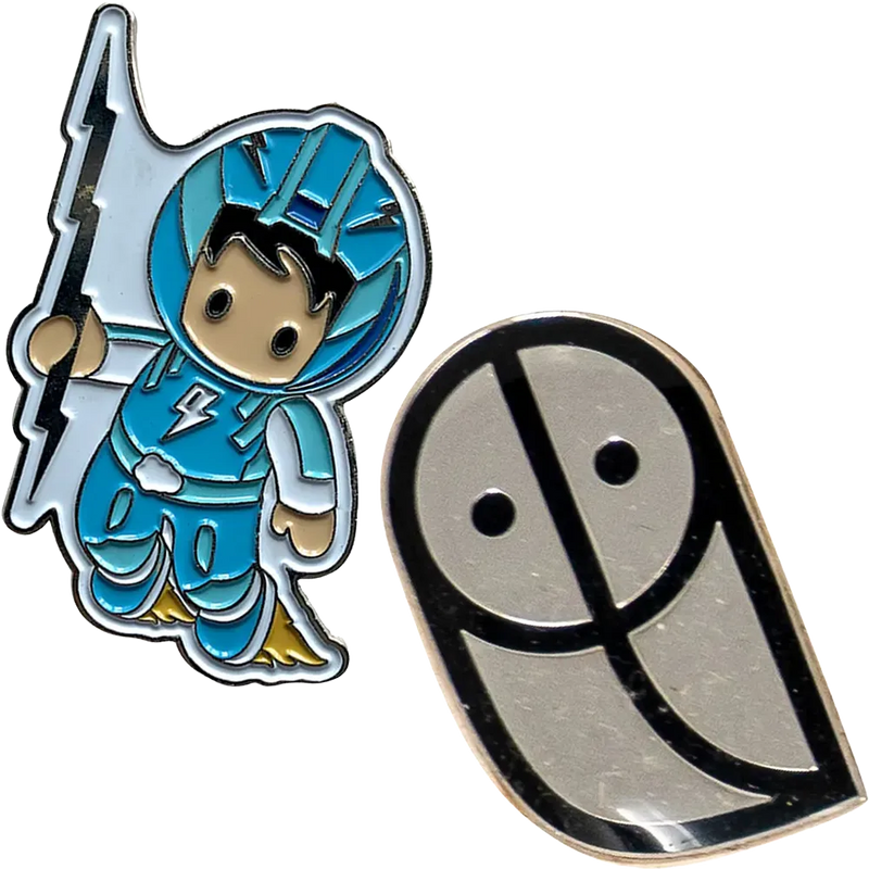 Diestruck Soft Enamel Lapel Pins: 1" W X 1" H