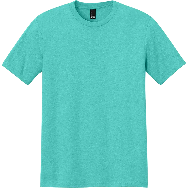 District Perfect Tri Tee in Aqua Heather for custom branded t-shirts