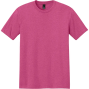 District Perfect Tri Tee in Fuchsia Frost crew neck short sleeve t-shirt for custom branding