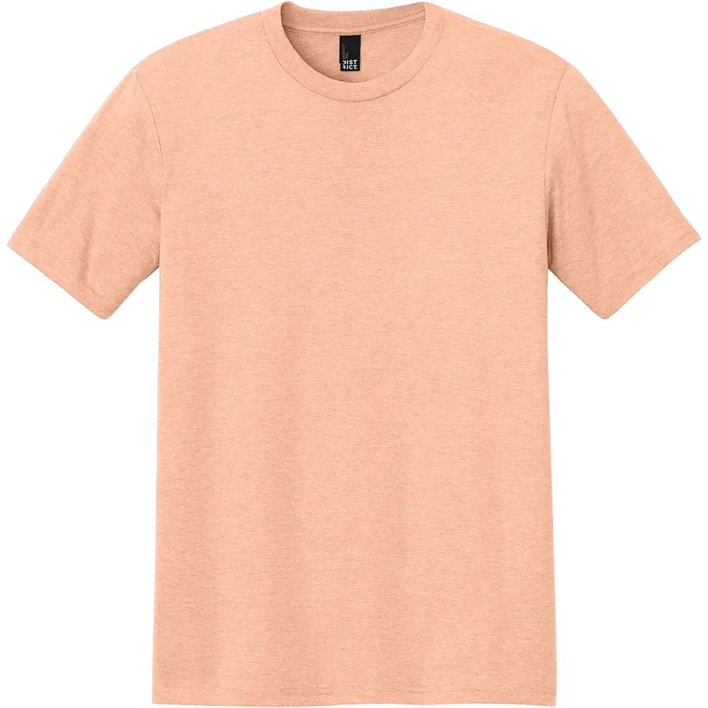 District Perfect Tri Tee in Heathered Dusty Peach crew neck short sleeve t-shirt for custom branding