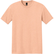 District Perfect Tri Tee in Heathered Dusty Peach crew neck short sleeve t-shirt for custom branding