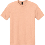 District Perfect Tri Tee in Heathered Dusty Peach crew neck short sleeve t-shirt for custom branding
