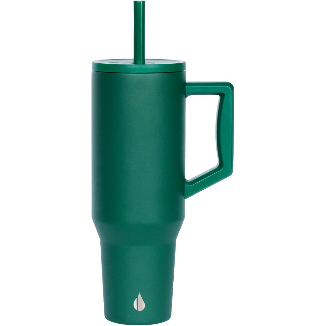 Elemental® Commuter Stainless Steel Tumbler with Handle and Straw 40oz