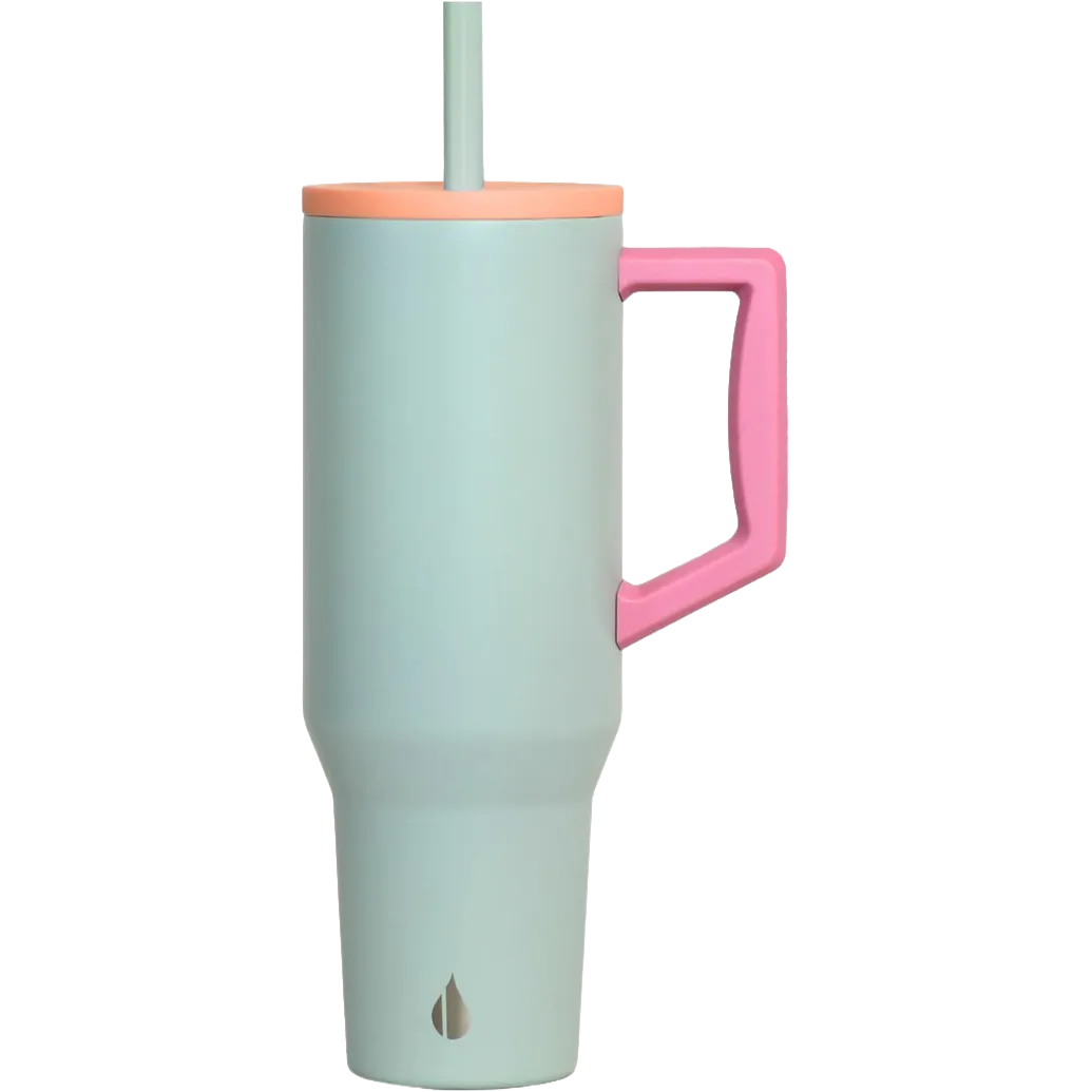 Elemental® Commuter Stainless Steel Tumbler with Handle and Straw 40oz