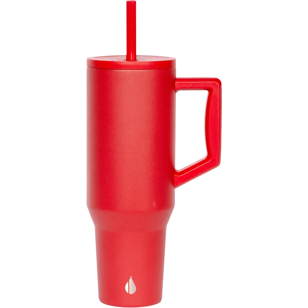 Elemental® Commuter Stainless Steel Tumbler with Handle and Straw 40oz