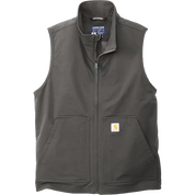 Carhartt Super Dux Soft Shell Vest in Gravel featuring a full-zip front, stand collar, and front utility pockets for custom branded apparel