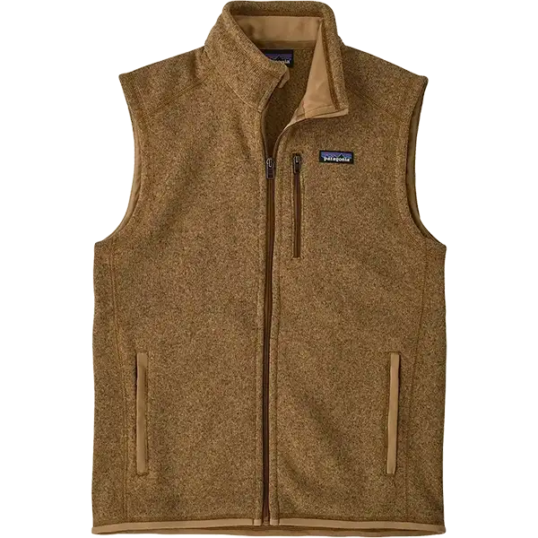 Patagonia Better Sweater Fleece Vest in Grayling Brown with full-zip design and zippered pockets