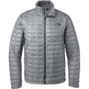 The North Face ThermoBall™ Trekker Jacket in Gray featuring lightweight quilted insulation, stand collar, and full-zip closure for custom branded apparel