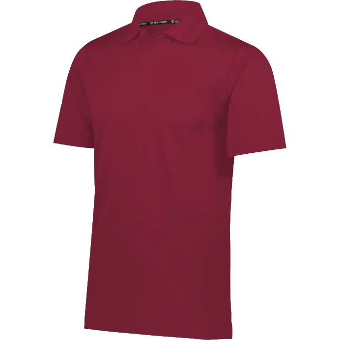 A short-sleeve polo shirt in a solid deep maroon or burgundy color, shown on a clean white background.