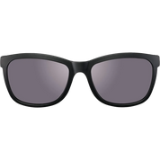 Black sunglasses with dark lenses on a white background