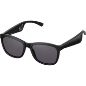Black sunglasses with a white background