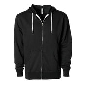 Independent Trading Co. Lightweight Fitted Zip Hooded Sweatshirt