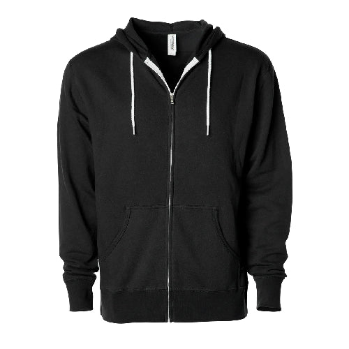 Independent Trading Co. Lightweight Fitted Zip Hooded Sweatshirt